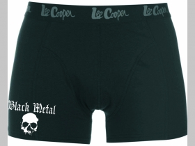 Black Metal čierne trenírky BOXER s tlačeným logom,  top kvalita 95%bavlna 5%elastan